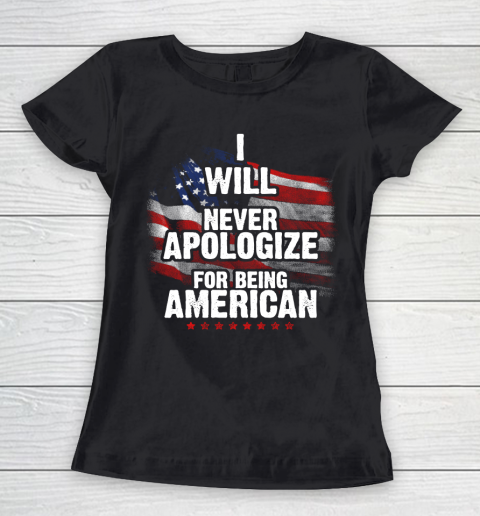 Veteran Shirt Patriot Never Apologize Women's T-Shirt