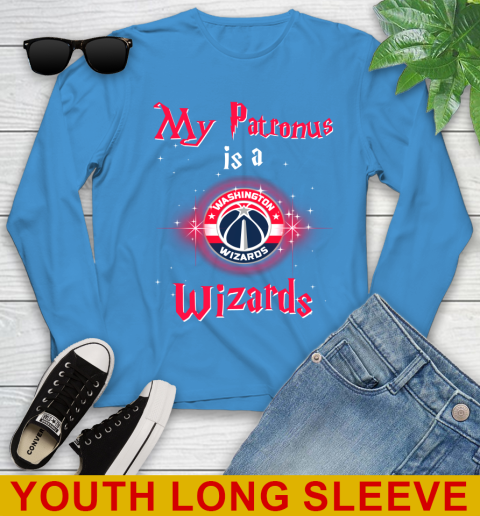 NBA Basketball Harry Potter My Patronus Is A Washington Wizards Youth Long Sleeve 8