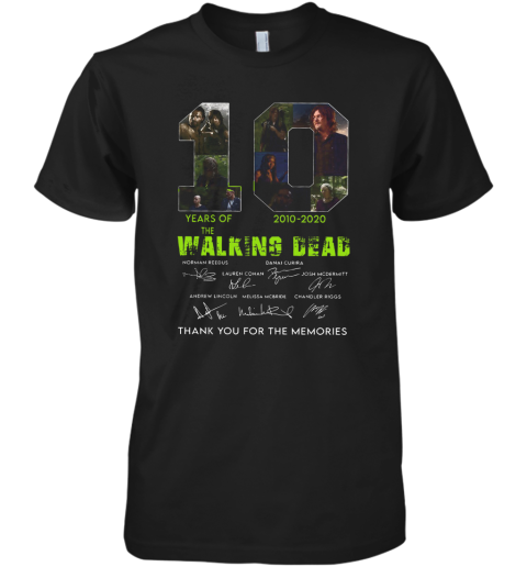 10 Years Of The Walking Dead 2010 2020 Anniversary Premium Men's T-Shirt