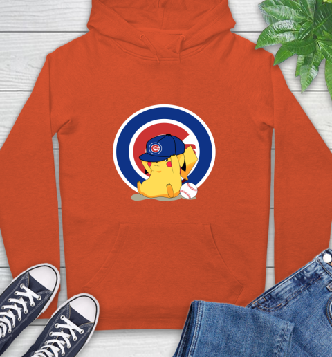 MLB Pikachu Baseball Sports Chicago Cubs Hoodie 5
