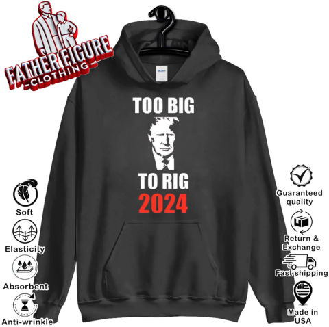 Trump Too Big To Rig 2024 Hoodie