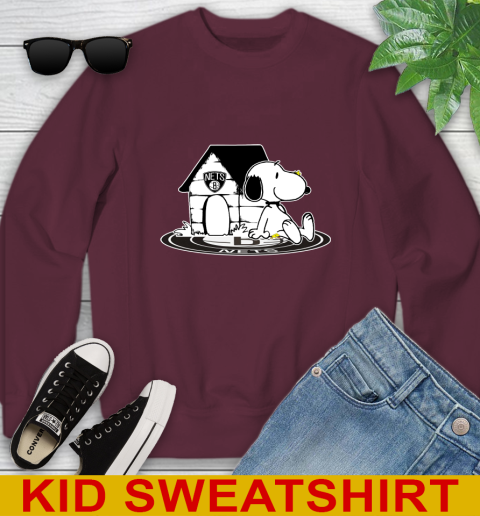 NBA Basketball Brooklyn Nets Snoopy The Peanuts Movie Shirt Youth Sweatshirt 5