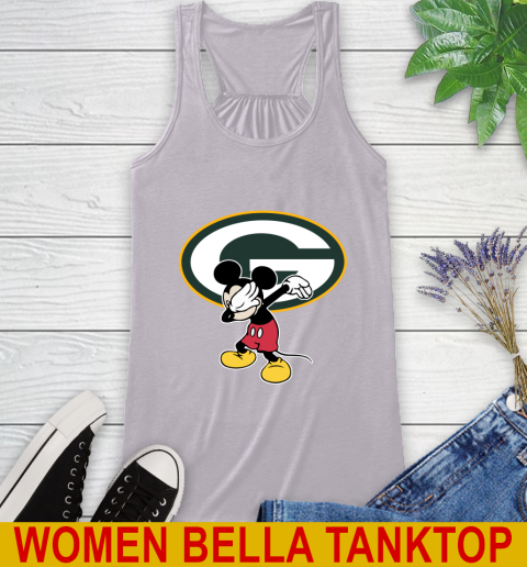 Green Bay Packers NFL Football Dabbing Mickey Disney Sports Racerback Tank 5