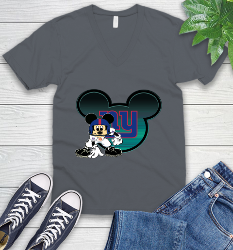NFL New York Giants Mickey Mouse Disney Football T Shirt V-Neck T-Shirt 5