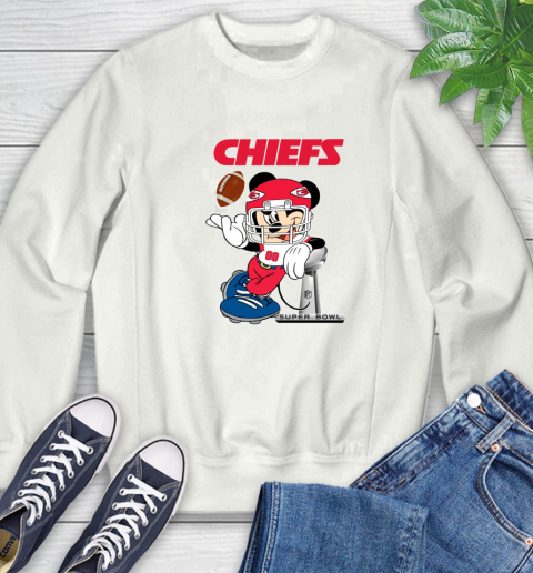 NFL Kansas city chiefs Mickey Mouse Disney Super Bowl Football T Shirt Sweatshirt