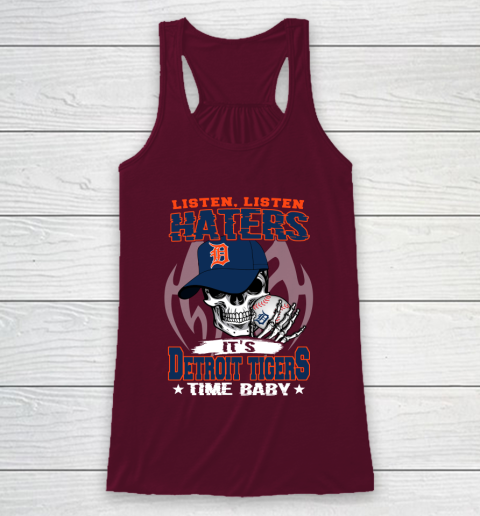 Listen Haters It is TIGERS Time Baby MLB Racerback Tank 2