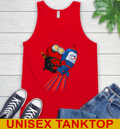 MLB Baseball Toronto Blue Jays Deadpool Minion Marvel Shirt Tank Top - Image 6