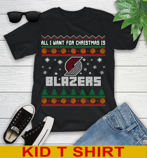 NBA All I Want For Christmas Is Portland Trail Blazers Basketball Sports 97