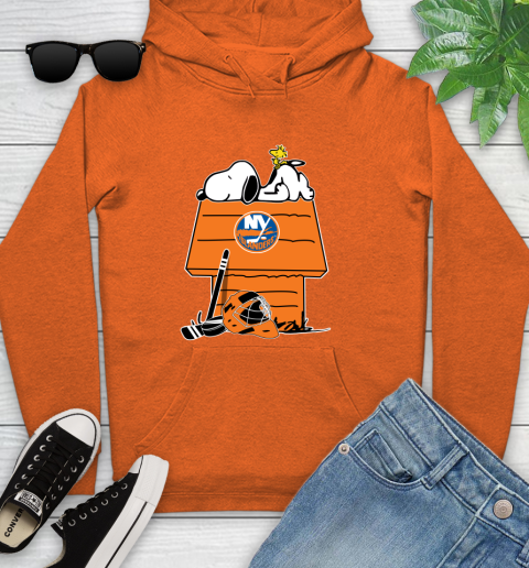 New York Islanders NHL Hockey Snoopy Woodstock The Peanuts Movie (1) Youth Hoodie 5
