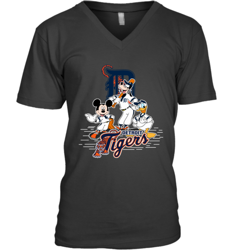 MLB Detroit Tigers Mickey Mouse Donald Duck Goofy Baseball T Shirt Hoodie