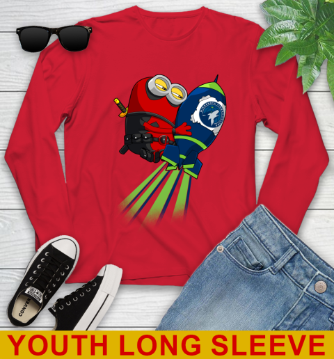 NBA Basketball Minnesota Timberwolves Deadpool Minion Marvel Shirt Youth Long Sleeve 11
