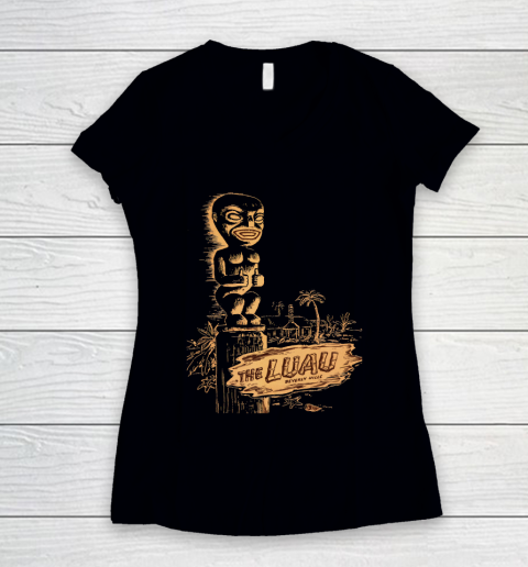 Vintage The Luau Beverly Hills California Women's V-Neck T-Shirt