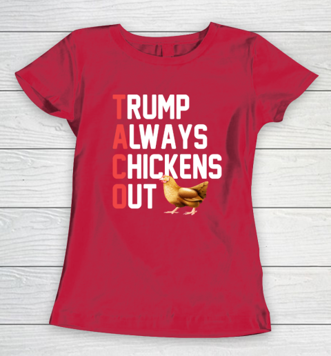 Political Trending TACO Trump Always Chickens Out Women's T-Shirt 7