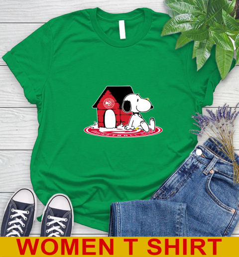 NBA Basketball Atlanta Hawks Snoopy The Peanuts Movie Shirt Women's T-Shirt 6