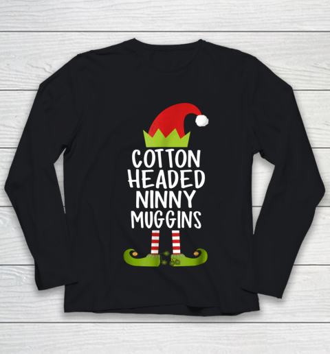 Cottons Headeds Ninnys Muggin Funny Christmas Elf Youth Long Sleeve