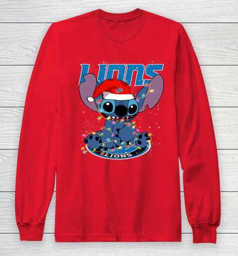 Detroit Lions NFL Football noel stitch Christmas Long Sleeve T-Shirt 7