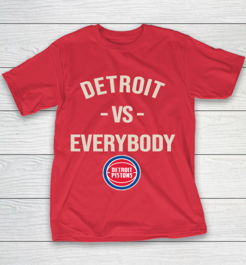 Detroit Pistons Vs Everybody Youth T-Shirt 7