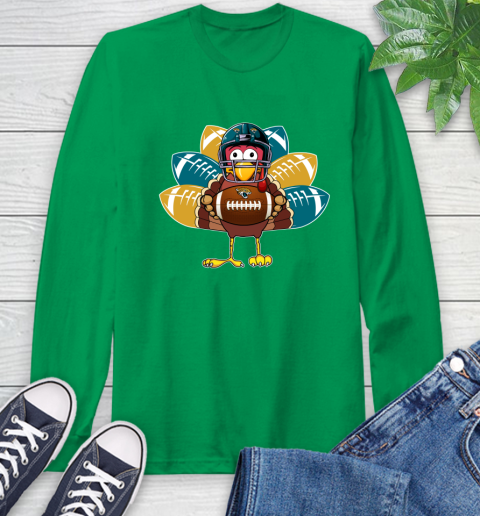 Jacksonville Jaguars Turkey Thanksgiving Day Long Sleeve T-Shirt 7