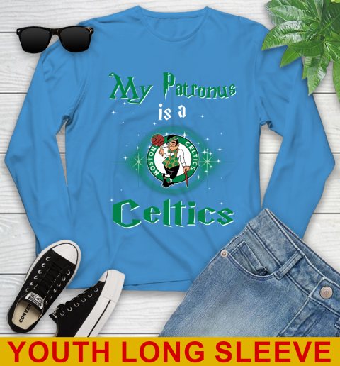 NBA Basketball Harry Potter My Patronus Is A Boston Celtics Youth Long Sleeve 8