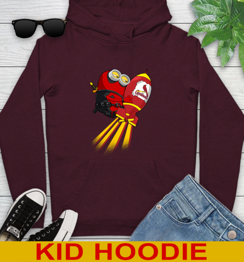 MLB Baseball St.Louis Cardinals Deadpool Minion Marvel Shirt Youth Hoodie 7