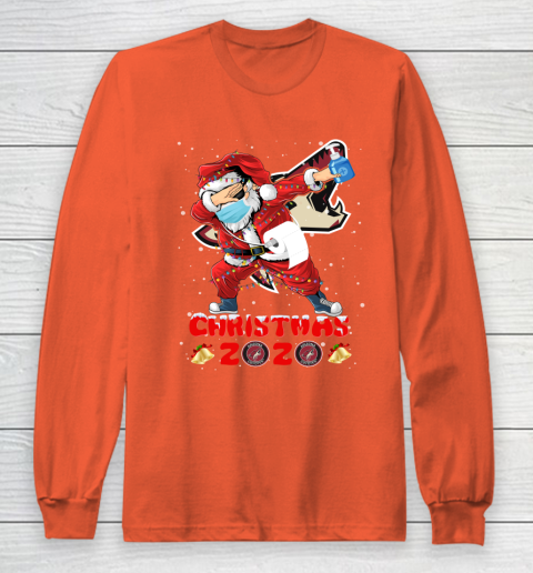 Arizona Coyotes Funny Santa Claus Dabbing Christmas 2020 NHL Long Sleeve T-Shirt 3
