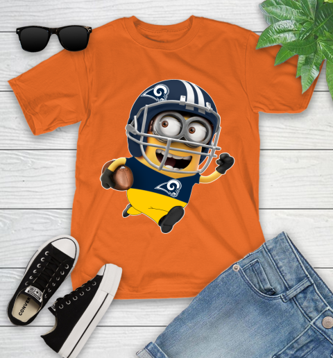 NFL Los Angeles Rams Minions Disney Football Sports Youth T-Shirt 7