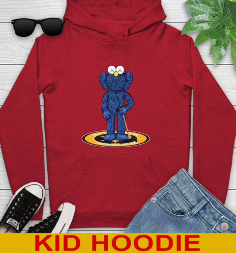 NHL Hockey Pittsburgh Penguins Kaws Bff Blue Figure Shirt Youth Hoodie 11