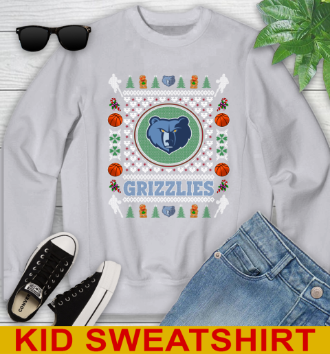 Memphis Grizzlies Merry Christmas NBA Basketball Loyal Fan Youth Sweatshirt 3