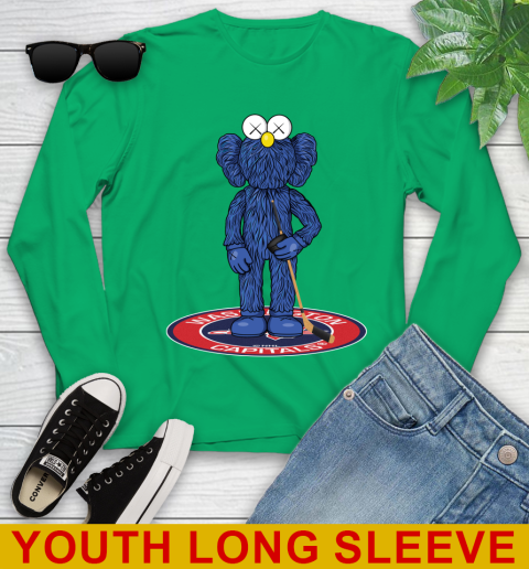 NHL Hockey Washington Capitals Kaws Bff Blue Figure Shirt Youth Long Sleeve 7