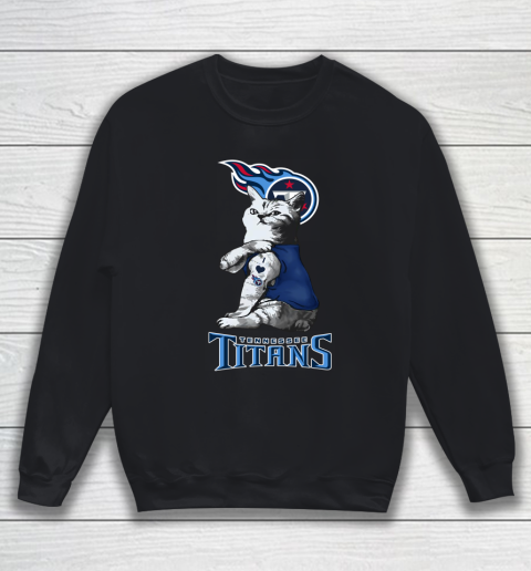 NFL Football My Cat Loves Tennessee Titans Sweatshirt