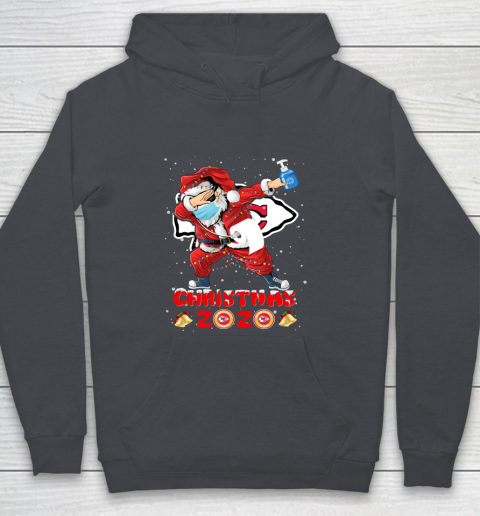 Kansas City Chiefs Funny Santa Claus Dabbing Christmas 2020 NFL Youth Hoodie 5