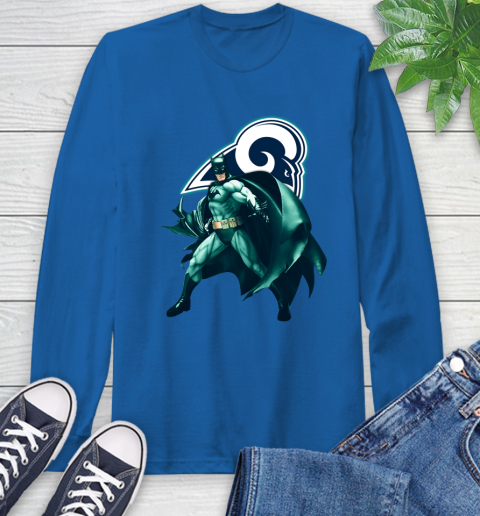 NFL Batman Football Sports Los Angeles Rams Long Sleeve T-Shirt 9