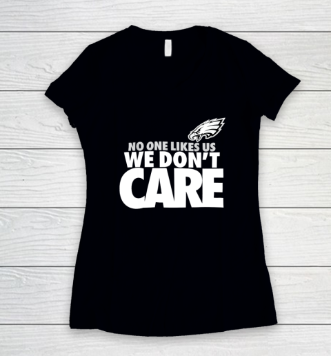 No One Likes Us We Don't Care Football Women's V-Neck T-Shirt
