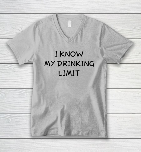 White Lie Shirt I Know My Drinking Limit Funny Party V-Neck T-Shirt 2