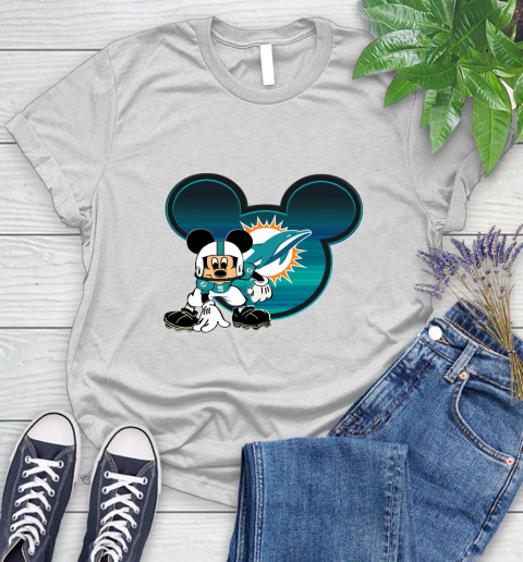 NFL Miami Dolphins Mickey Mouse Disney Football T Shirt Women's T-Shirt