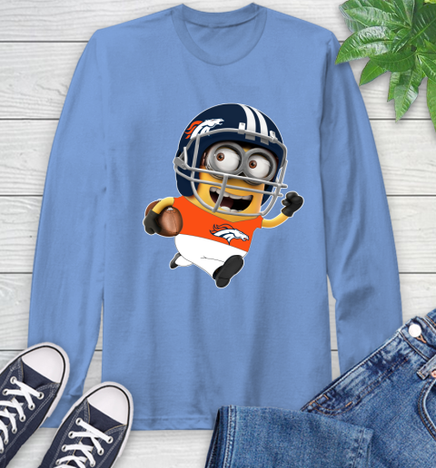 NFL Denver Broncos Minions Disney Football Sports Long Sleeve T-Shirt 11