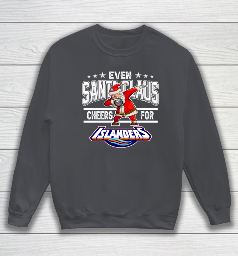 New York Islanders Even Santa Claus Cheers For Christmas NHL Sweatshirt 4