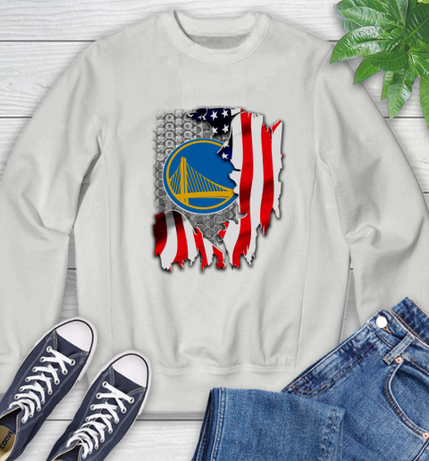 Golden State Warriors NBA Basketball American Flag Sweatshirt 5