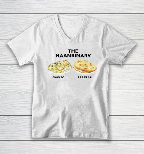 The Naanbinary Garlic Regular T Shirt V-Neck T-Shirt