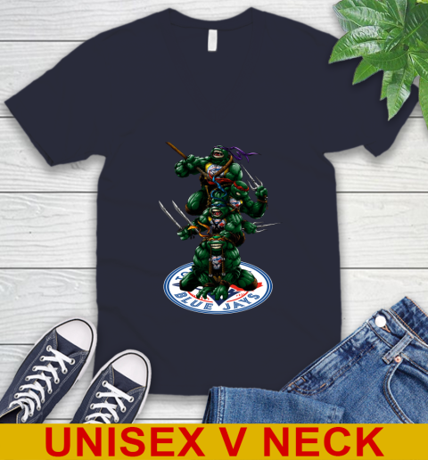 MLB Baseball Toronto Blue Jays Teenage Mutant Ninja Turtles Shirt V-Neck T-Shirt 3
