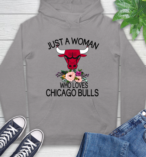 NBA Just A Woman Who Loves Chicago Bulls Basketball Sports Hoodie 4