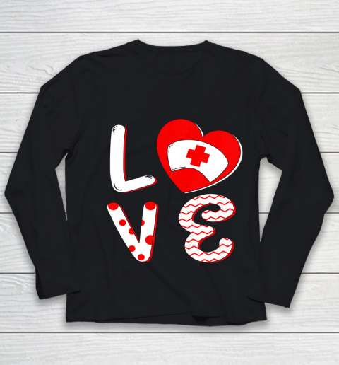 Medical Nurse Valentine Day Shirt Love Matching Youth Long Sleeve