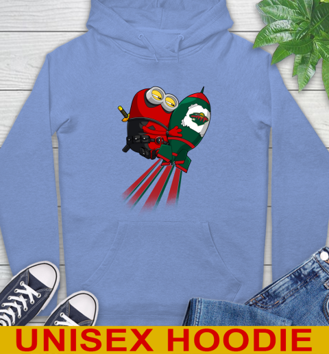 NHL Hockey Minnesota Wild Deadpool Minion Marvel Shirt Hoodie 11