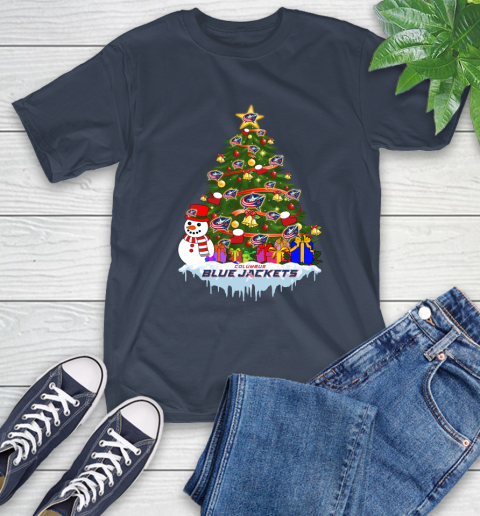 Columbus Blue Jackets Merry Christmas NHL Hockey Sports T-Shirt 4
