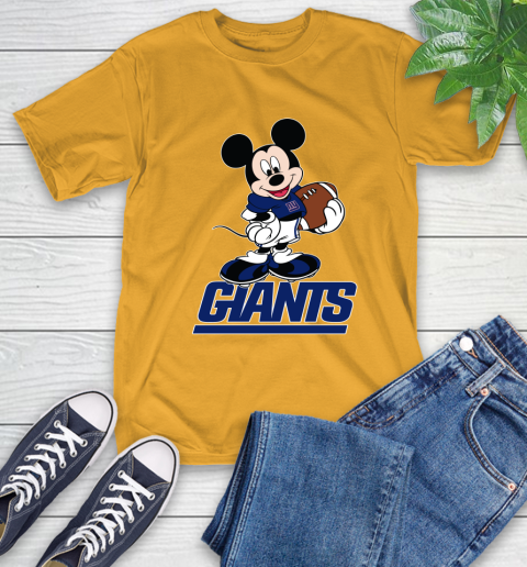 NFL Football New York Giants Cheerful Mickey Mouse Shirt T-Shirt 4 NFL Football New York Giants Cheerful Mickey Mouse Shirt T-Shirt - Image 4