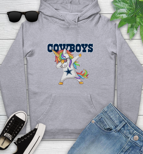 Dallas Cowboys NFL Football Funny Unicorn Dabbing Sports Youth Hoodie 6