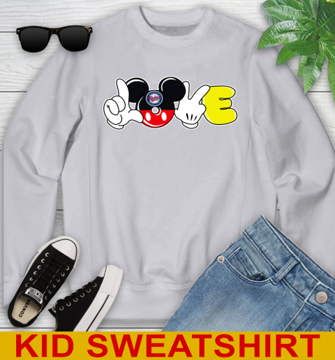 Minnesota Twins MLB Baseball Love Mickey Disney Sports Youth Sweatshirt 4