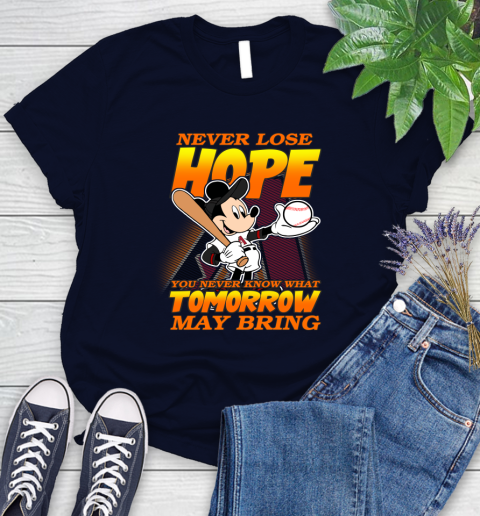 Arizona Diamondbacks MLB Baseball Mickey Disney Never Lose Hope Women's T-Shirt 2