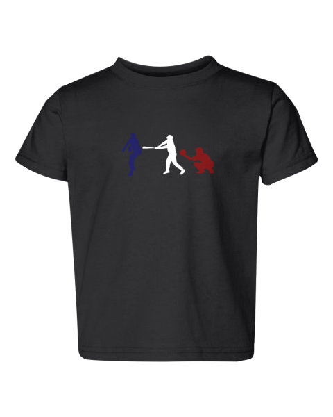 Baseball USA flag American Tradition Spirit Toddler Tee