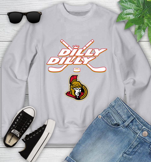 NHL Ottawa Senators Dilly Dilly Hockey Sports Youth Sweatshirt 4